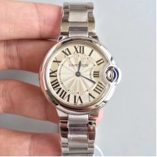 Replik-Uhr Ballon Bleu De Cartier W6920084 33MM Rostfreier Stahl Silbernes Zifferblatt Quarz 