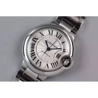 Replik-Uhr Cartier Ballon Bleu 33MM Rostfreier Stahl WeiBes Zifferblatt