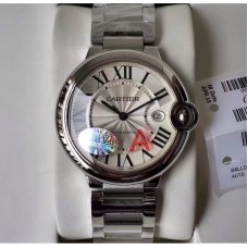 Replik-Uhr Ballon Bleu De Cartier W69012Z4 42MM Rostfreier Stahl Silbernes Zifferblatt