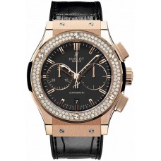 Replika Uhr Hublot Classic Fusion Chronograph King Gold Diamond 45mm 521.OX.1180.LR.1104