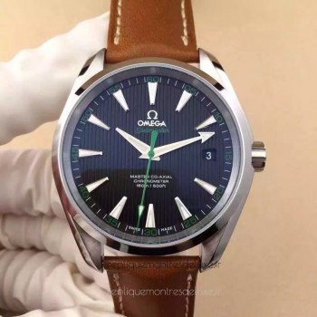 Replik-Uhr Omega Seamaster Aqua Terra 150M Golf 41MM Rostfreier Stahl Schwarzes Zifferblatt 