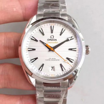 Replik-Uhr Omega Seamaster Aqua Terra 150M Master Co-Axial Baselworld 2017 Rostfreier Stahl WeiBes Zifferblatt 