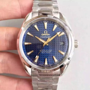 Replik-Uhr Omega Seamaster Aqua Terra 150M Master Co-Axial 231.10.42.21.03.004 Rostfreier Stahl Blaues Zifferblatt 