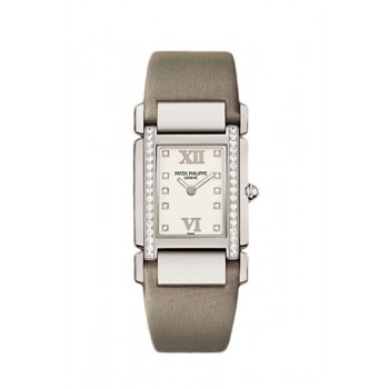 Replik PATEK PHILIPPE Damenuhr 4920G-010 Twenty 4 Diamond Weißes Zifferblatt Weißgold