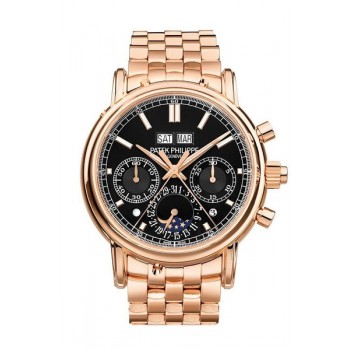 Replik PATEK PHILIPPE Grand Complications Herrenuhr 5204/1R-001 mit schwarzem Zifferblatt