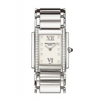 Replik Patek Philippe Twenty-4 Damenuhr 4910/10-011 aus Stahl mit weißem Zifferblatt und Diamanten Replik Patek Philippe Twenty-4 Damenuhr 4910/10-011 aus Stahl mit weißem Zifferblatt und Diamanten