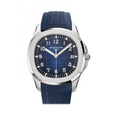 Replik Patek Philippe Aquanaut Blaues Zifferblatt 18 Karat Weißgold Herrenuhr 5168G-001