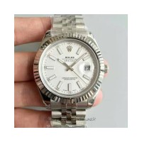 Replik-Uhr Rolex Datejust II 116334 41MM Rostfreier Stahl WeiBes Zifferblatt
