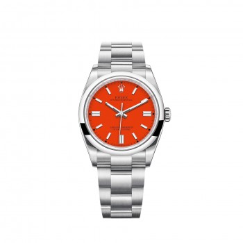 Replik uhr Rolex Oyster Perpetual 36 Coral Red Dial Oyster bracelet m126000-0007