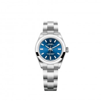 Replik uhr Rolex Oyster Perpetual 28 bright Blaues Zifferblatt m276200-0003