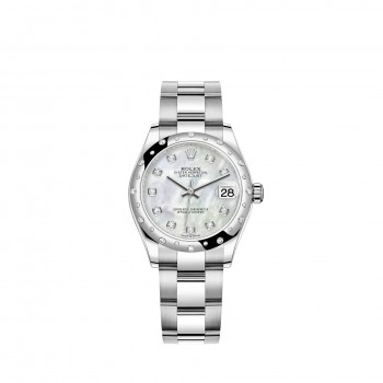 Replik uhr Rolex Datejust 31 Weiß Rolesor mother-of-pearl dial Oyster bracelet m278344rbr-0005