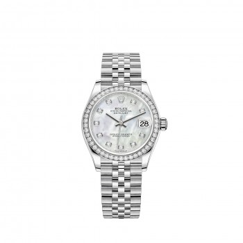 Replik uhr Rolex Datejust 31 Weiß Rolesor Weiß mother-of-pearl dial Jubilee bracelet m278384rbr-0008
