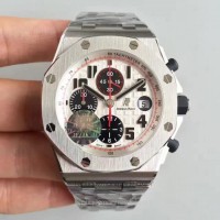 Replik-Uhr Audemars Piguet Royal Oak Offshore Panda 26170ST.OO.D101CR.02 Rostfreier Stahl WeiBes Zifferblatt
