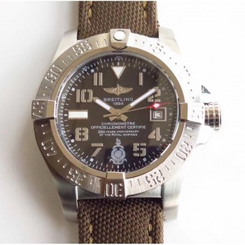 Replika Breitling Avenger Seawolf Royal Marines 350 Jahre altes schwarzes Stahldisplay