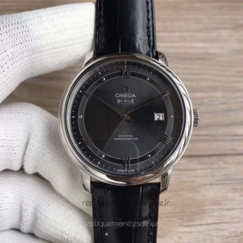Replik-Uhr Omega De Ville Prestige Co-Axial 39.5MM 424.13.40.20.06.001 Rostfreier Stahl Schwarzes Zifferblatt 