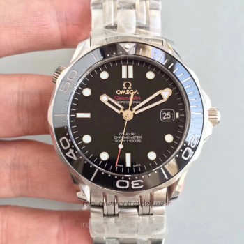 Replik-Uhr Omega Seamaster Diver 300M Co-Axial 41MM 212.30.41.20.01.003 Rostfreier Stahl Schwarzes Zifferblatt 