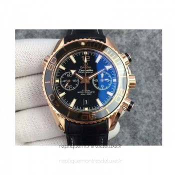Replik-Uhr Omega Seamaster Planet Ocean 600M Chronograph Roségold Schwarzes Zifferblatt Replik-Uhr Omega Seamaster Planet Ocean 600M Chronograph Roségold Schwarzes Zifferblatt