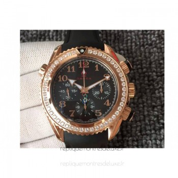 Replik-Uhr Omega Seamaster Planet Ocean Chronograph Olympics Roségold /Diamanten Schwarzes Zifferblatt Replik-Uhr Omega Seamaster Planet Ocean Chronograph Olympics Roségold /Diamanten Schwarzes Zifferblatt
