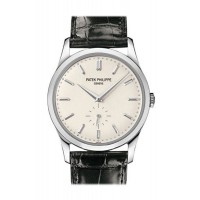 Replik Patek Philippe Calatrava Silber Zifferblatt 18 kt Weißgold Herrenuhr 5196G-001