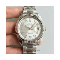 Replik-Uhr Rolex Datejust II 116334 41MM Rostfreier Stahl Rhodium-Zifferblatt