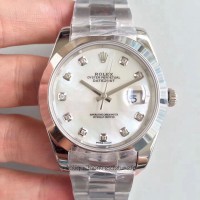 Replik-Uhr Rolex Datejust II 126300 41MM Rostfreier Stahl Perlmutt-Wahl