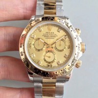 Replik-Uhr Rolex Daytona Cosmograph 116503 3A 18K Gelbgold Wrapped & Rostfreier Stahl Champagner-Zifferblatt
