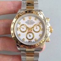 Replik-Uhr Rolex Daytona Cosmograph 116503 3A 18K Gelbgold Wrapped & Rostfreier Stahl WeiBes Zifferblatt