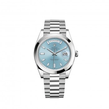 Replik uhr Rolex Day-Date 40 Platinum ice blue diamond-set dial Smooth bezel m228206-0002 Replik uhr Rolex Day-Date 40 Platinum ice blue diamond-set dial Smooth bezel m228206-0002