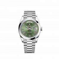 Replik uhr Rolex Day-Date 40 Platinum olive grünes Zifferblatt Smooth bezel m228206-0027 Replik uhr Rolex Day-Date 40 Platinum olive grünes Zifferblatt Smooth bezel m228206-0027