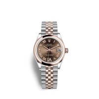 Replik uhr Rolex Datejust 31 Oystersteel 18 ct Everose gold M278241-0004